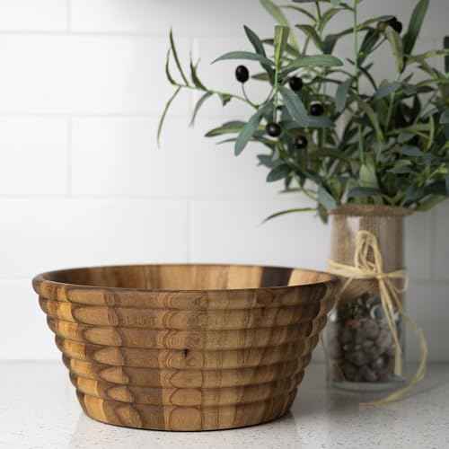 Acacia Wood Salad Bowl