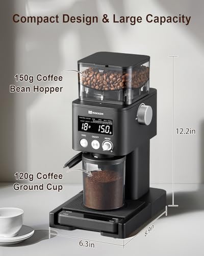 Electric Conical Burr Coffee Grinder with Removable Coffee Scale