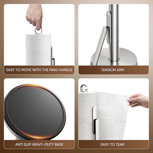 Heavy Duty Paper Towel Holder with Tension Arm