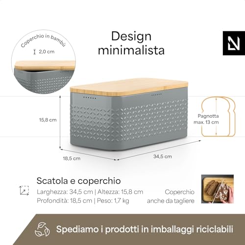Bread Box I Metal bread box for long lasting freshness with non