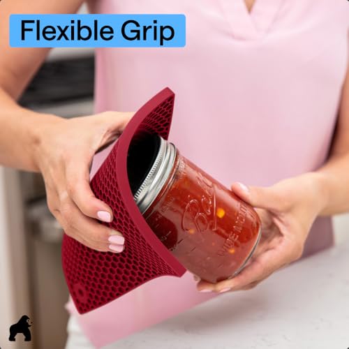 BPA Free Silicone Oven Mitts and Pot Holders Set (4 Count)