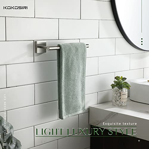 Towel Holder Brushed Nickel Bathroom Accessory Hand Towel Bars Wall Mounted Kitchen Cabinet Paper Holder Stainless Steel 2 Pack