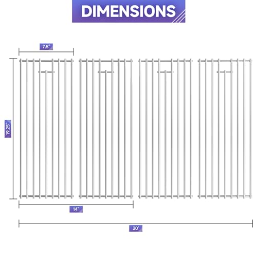 19.25" x 25.8'' Stainless Steel Cooking Grates Replacement Parts