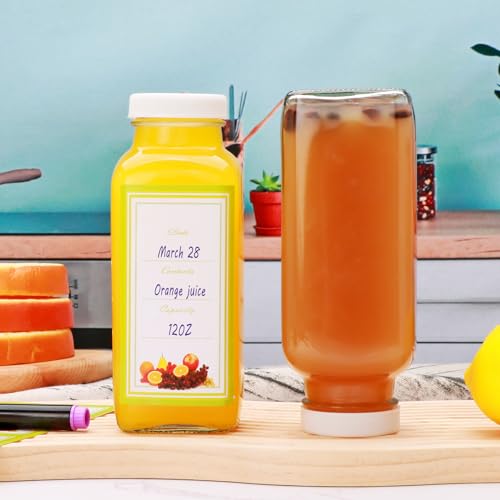 12PCS Juicing Bottles Reusable Glass (12 Count)