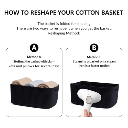 Large Storage Baskets for Shelves (2 Count)