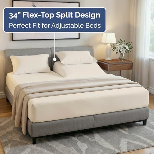 Flex Top Split Head King 4 Piece Sheet Set