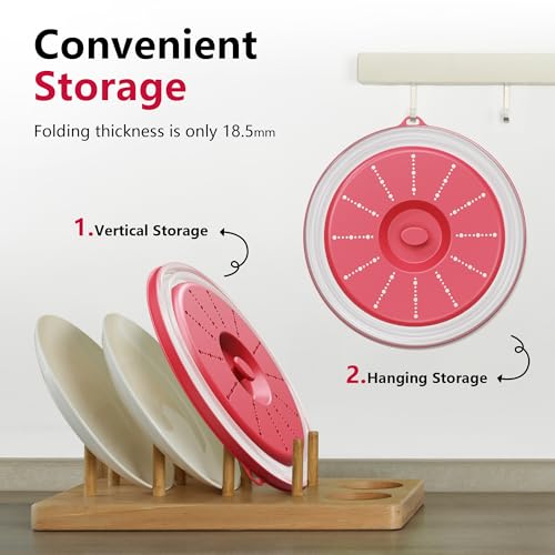 Microwave Splatter Cover Vented for Food with Hook Hole
