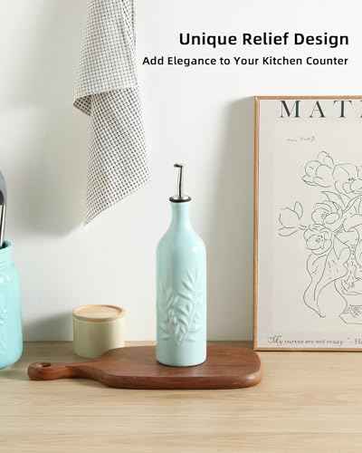 Sweejar Large Ceramic Olive Oil Dispenser Bottle