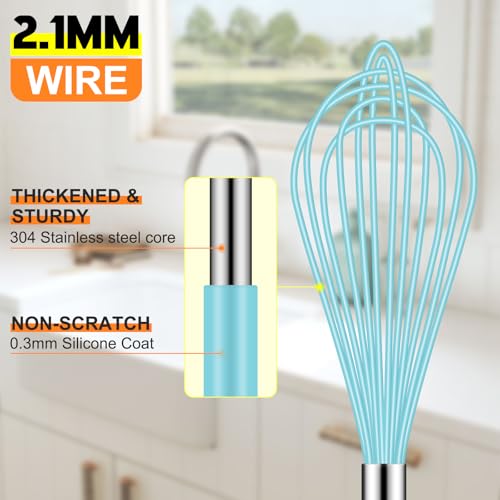 4 Pieces Silicone Whisks Set