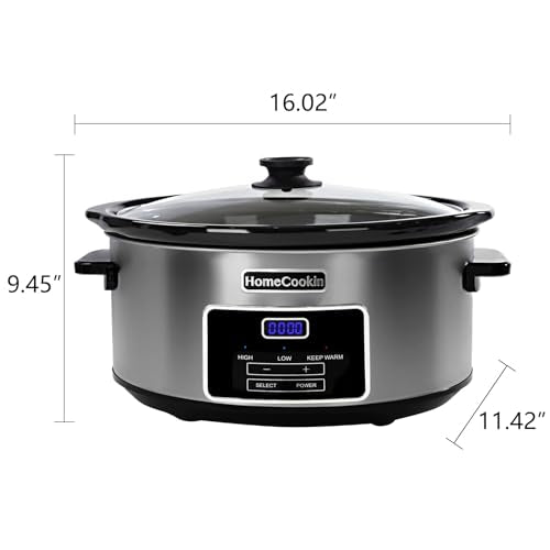 7 Quart Programmable Slow Cooker with Keep Warm Setting