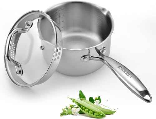 Stainless Steel Saucepan with Glass Lid