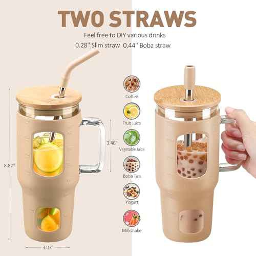 Glass Tumbler with Lid