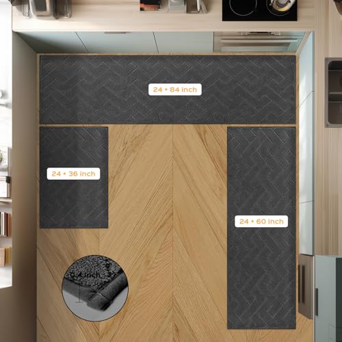 Kitchen Runner Rugs Set 24" x 36"+24" x 60"