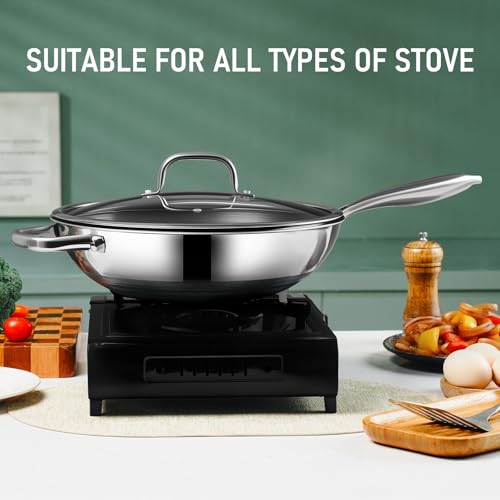 Hybrid 12 Inch Wok with Lid
