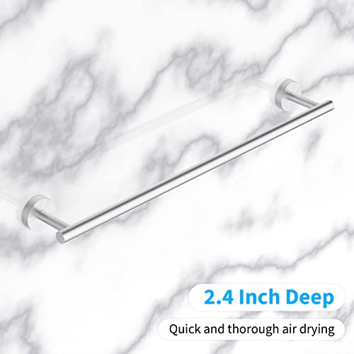 2 Pieces Brushed Nickel Bathroom Towel Bar