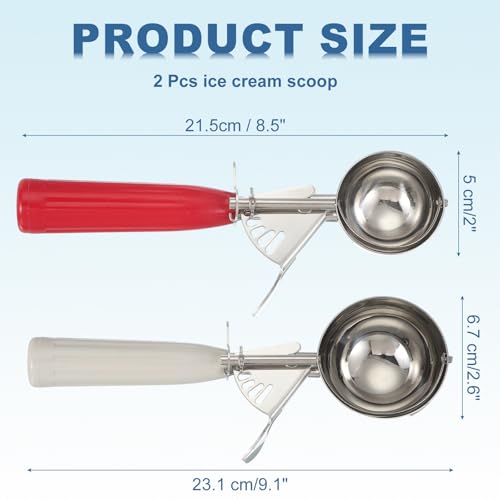 2 Pcs Cookie Scoops Ice Cream Scoop w