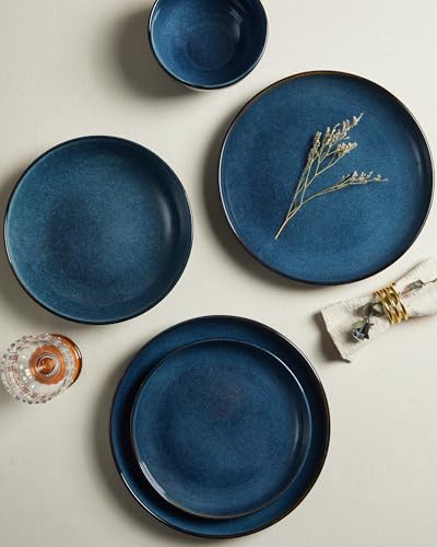 16 Piece Double Bowl Dinnerware Sets with Pasta Bowls