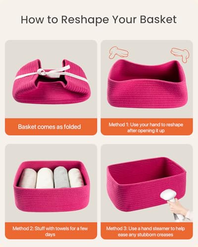 Small Woven Storage Basket for Organizing (3 Count)