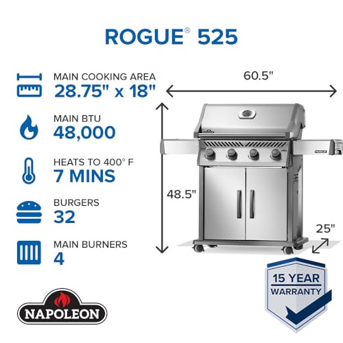 Rogue 525 4 Burner Propane Grill