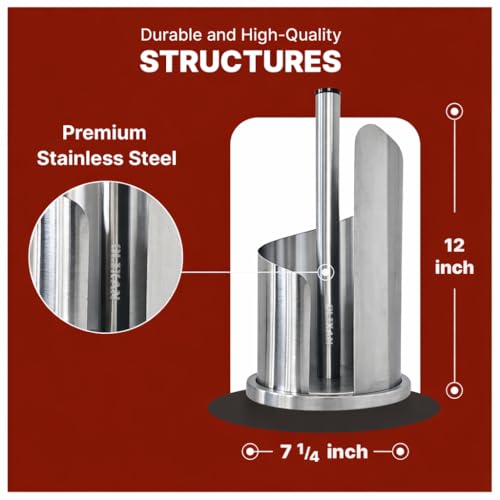 Stainless Steel Paper Towel Holder Countertop