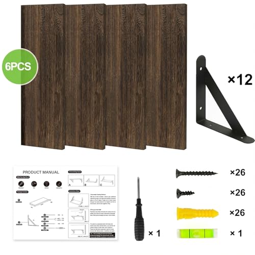 23.6in Floating Shelves for Wall Home Decor (6 Count)