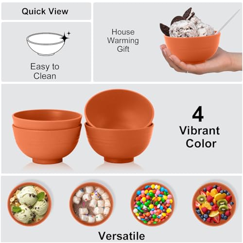 wheat straw small bowls 10oz set of 8