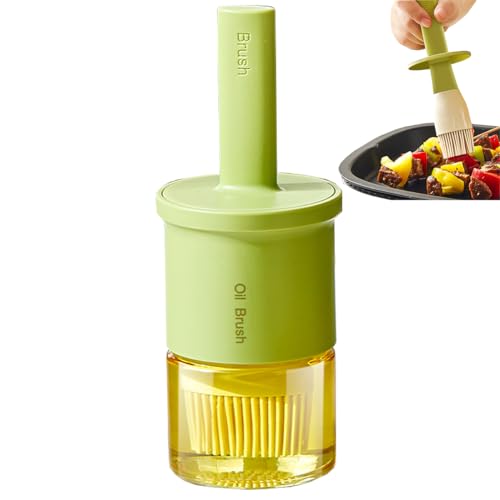 Glass Oil Dispenser with Heat Resistant Brush