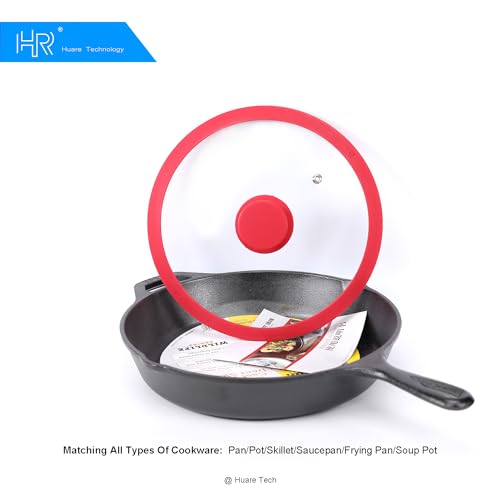 Vented Tempered Glass Cookware Lid Red 1 Pack