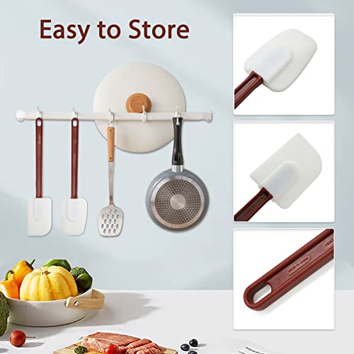 Silicone Spatulas Heat Resistant.Commercial Spatula for Cooking.Heavy Duty Rubber Spatulas.Silicone Spatula Set of 2 (2 Count)