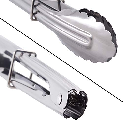 Mini Stainless Steel Serving Tongs Small Tongs Set (3 Count)