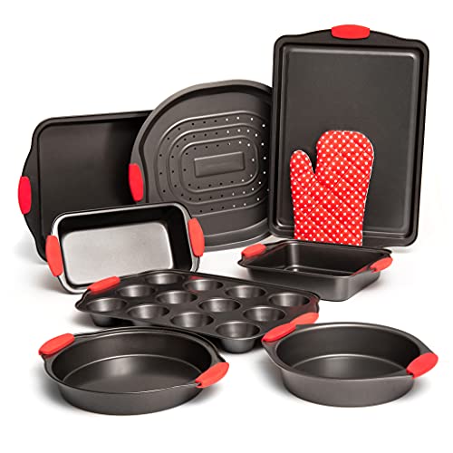 9 Piece Baking Pans Set Non Stick