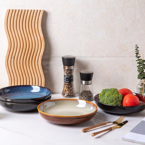 9.0" Ceramic Pasta Bowls Set of 4 (4 Count)