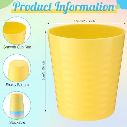 36 Pcs Kids Plastic Cups 8 oz Drinking Toddler Cups (36 Count)