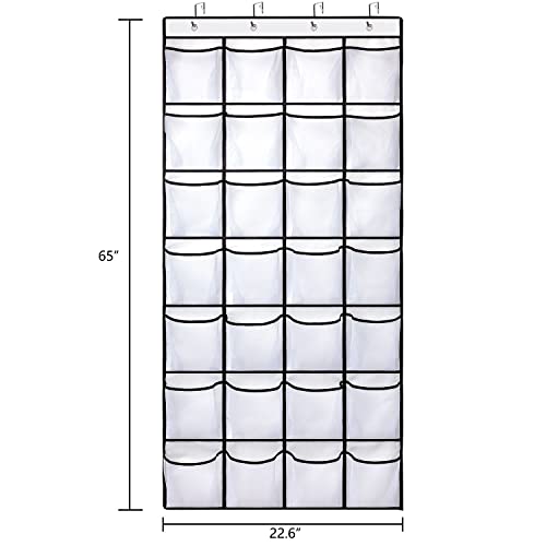 2 Pack 28 Pocket Over the Door Shoe Organizer (2 Count)