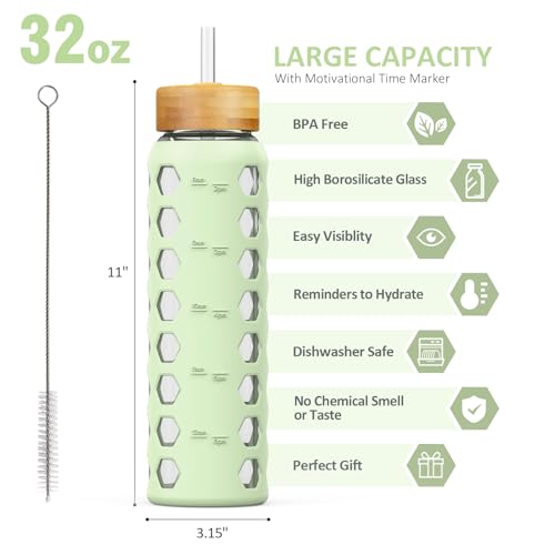 Glass Water Bottle