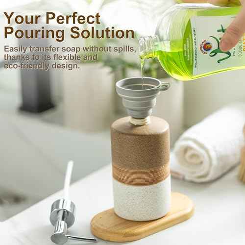 Ceramic Soap Dispenser Set for Hand Soap