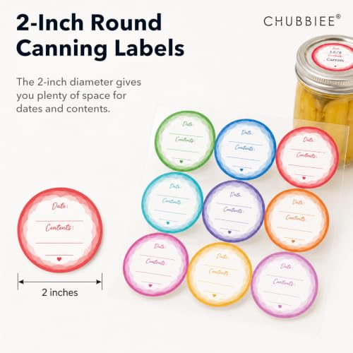 2" Mason Jar Canning Labels (90 Count)