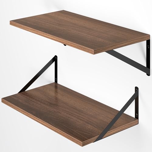 20W x 12D Deep Floating Shelves Set of 2 Walnut (2 Count)