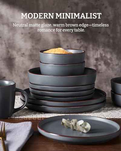 Mercury 12 Piece Stoneware Dinnerware Set (12 Count)