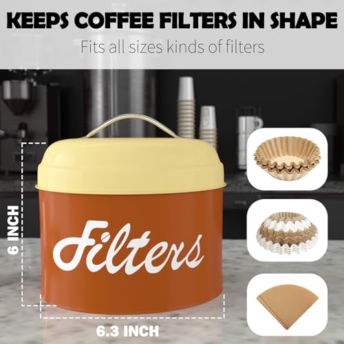 Brown Basket Coffee Filter Holder with Lid
