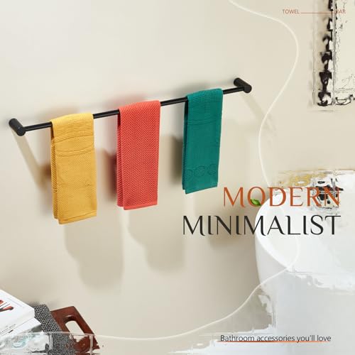 Towel Holder Black for Bathroom and Lavatory 36