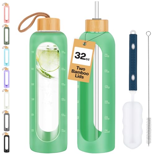 Glass Water Bottles 32 oz