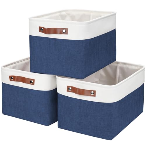 Storage Bins Large Fabric Storage Baskets for Shelves 3 Pack (3 Count)