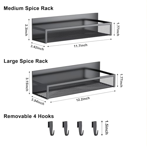 Magnetic Spice Rack for Refrigerator (2 Count)