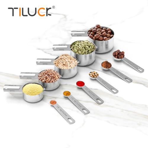 Stainless Steel Measuring Cups & Spoons Set