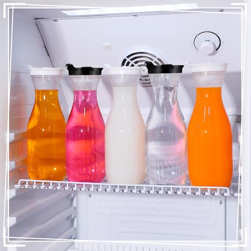 24 Pcs Plastic Water Carafe with Lid 32 Oz Clear (24 Count)
