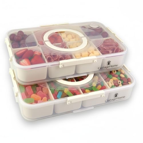 Snackle Box Container with 8 Removable Compartments (2 Count)