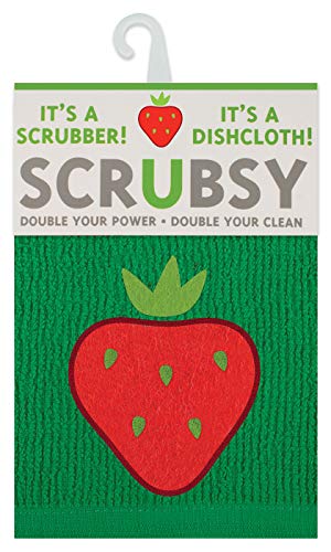MÜkitchen SCRUBSY 100% Cotton Kitchen Dish Cloth with Built in Scrubber