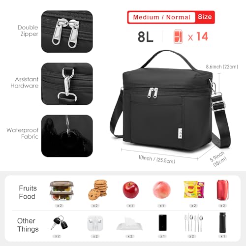 NOL Insulated Lunch Bags for Women Cooler Bag Lightweight Nylon Waterproof Lunch Box For Work