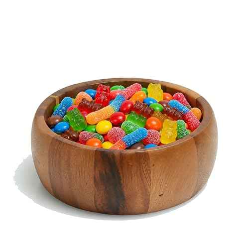 Woodard & Charles Acacia Wood Individual Salad & Snack Bowl